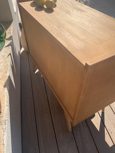 Commode rotin pieds compas "Suzanne"