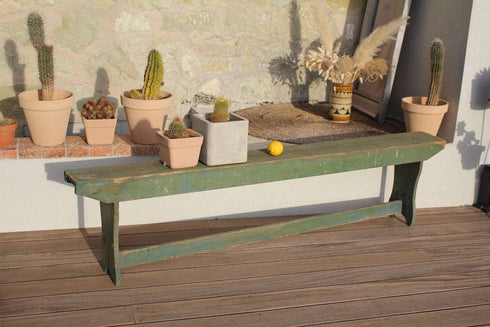 Banc ancien de ferme Cézanne