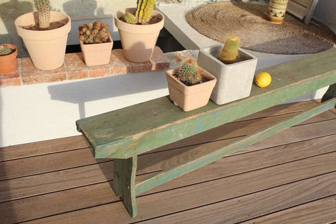 Banc ancien de ferme Cézanne