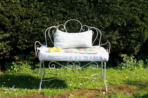 Banquette ancienne fer forgé Violette