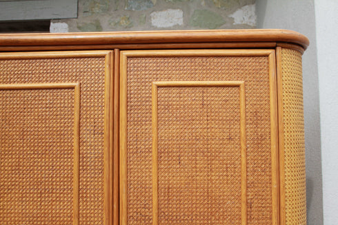 Armoire rotin et cannage vintage Zoé