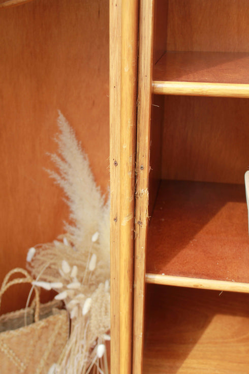 Armoire rotin et cannage vintage Zoé