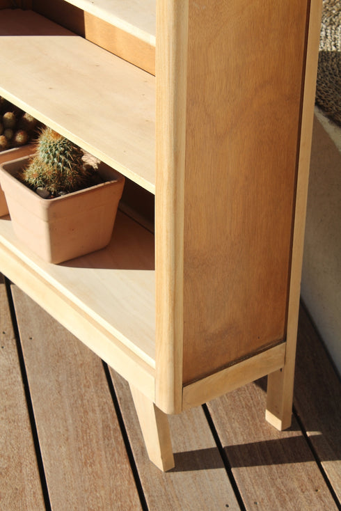 Bibliothèque pieds compas vintage Brune