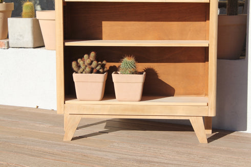 Bibliothèque pieds compas vintage Brune