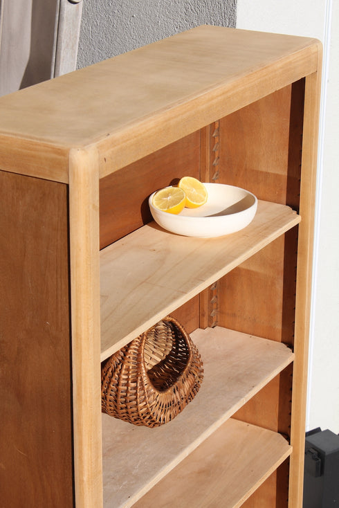 Bibliothèque pieds compas vintage Brune