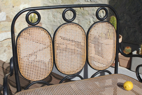 Banquette cannée "Thonet" n°17 Garance