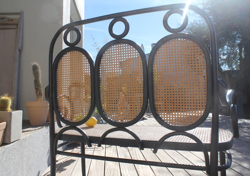Banquette cannée "Thonet" n°17 Garance