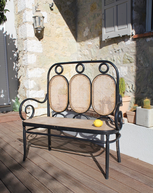 Banquette cannée "Thonet" n°17 Garance