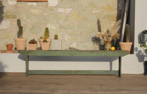 Banc ancien de ferme Cézanne