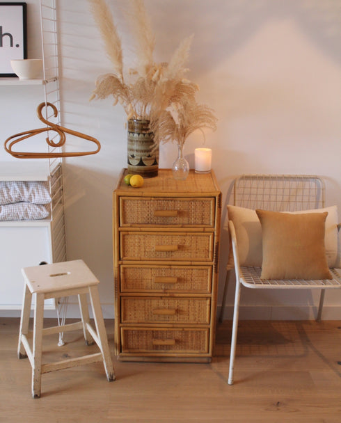 Chiffonnier rotin vintage Sandro