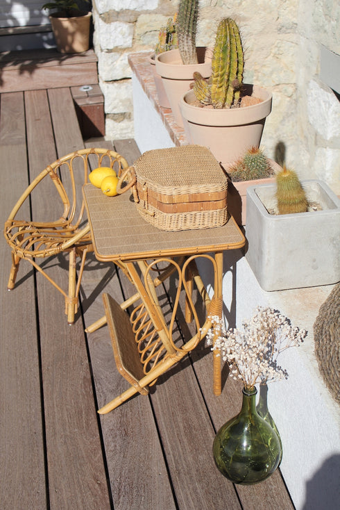 Chevet rotin vintage "Louison"