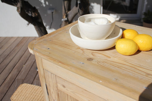 Buffet ancien bois brut "Vivien"