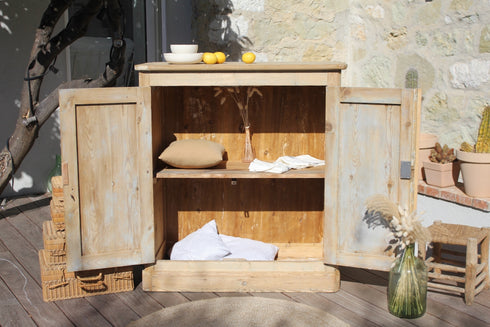 Buffet ancien bois brut "Vivien"