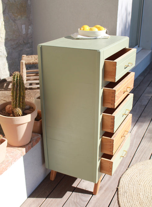 Chiffonnier vintage pieds compas Marceau