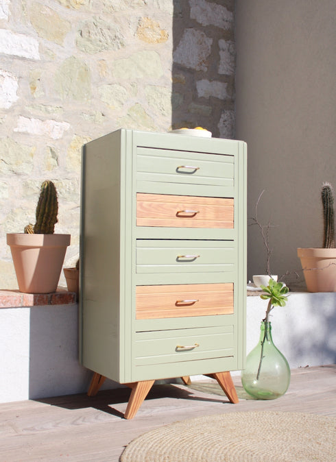 Chiffonnier vintage pieds compas Marceau