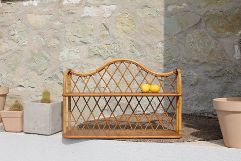 Etagère en rotin vintage "Marguerite"