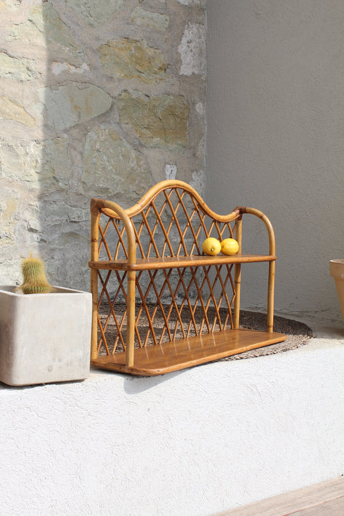 Etagère en rotin vintage "Marguerite"