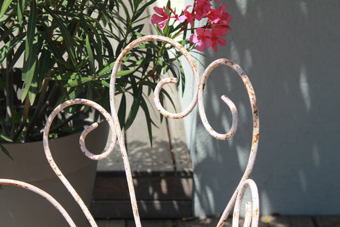 Fauteuil ancien en fer forgé "Marguerite"