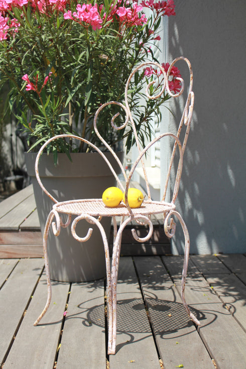 Fauteuil ancien en fer forgé "Marguerite"