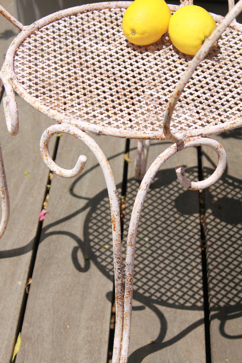 Fauteuil ancien en fer forgé "Marguerite"