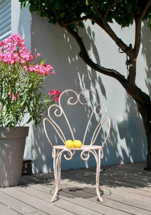 Fauteuil ancien en fer forgé "Marguerite"