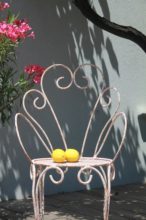 Fauteuil ancien en fer forgé "Marguerite"