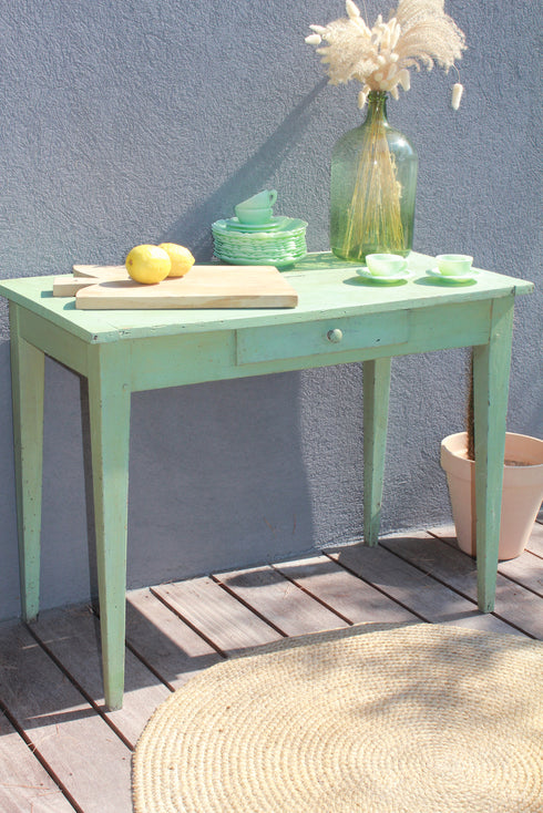 Table brocante patinée "Marthe"
