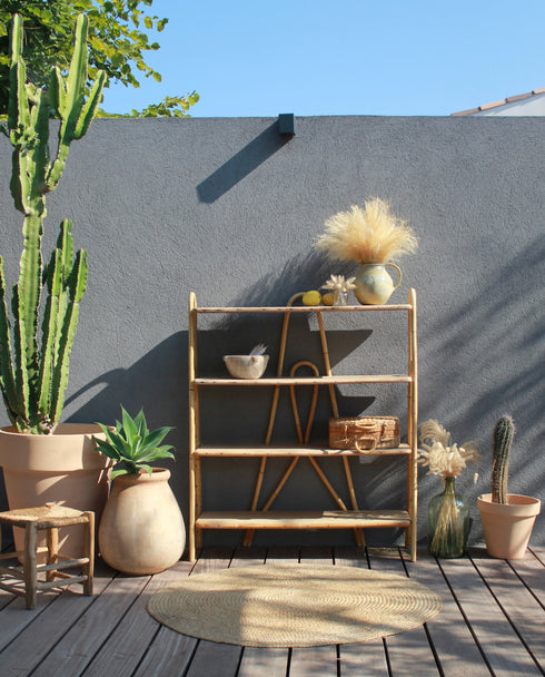 Bibliothèque en rotin vintage "Agathe"