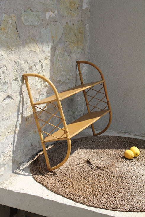 Etagère en rotin vintage "Philippa"