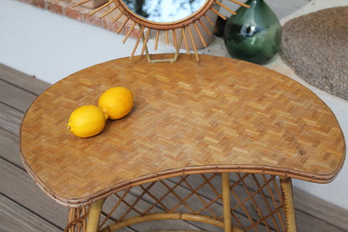 Coiffeuse en rotin vintage "Valentina"