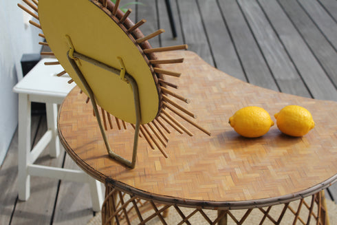 Coiffeuse en rotin vintage "Valentina"