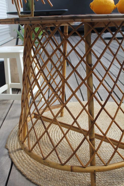 Coiffeuse en rotin vintage "Valentina"