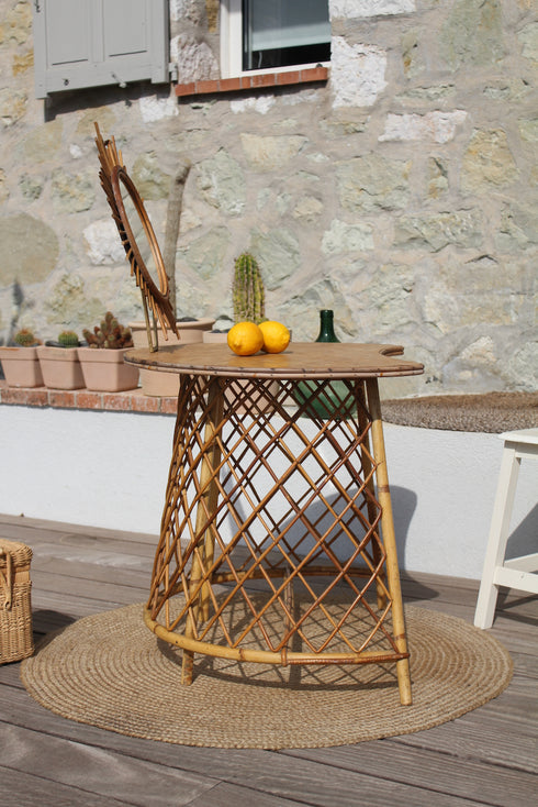 Coiffeuse en rotin vintage "Valentina"