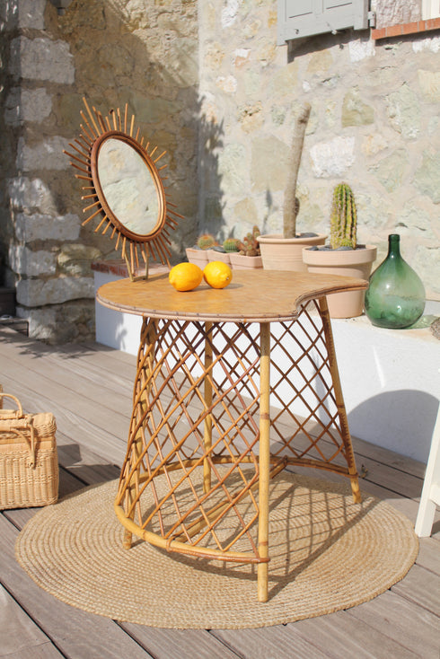 Coiffeuse en rotin vintage "Valentina"