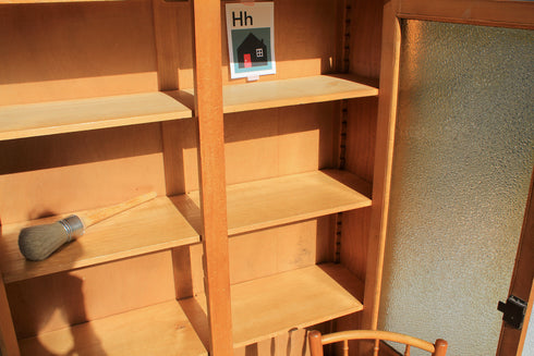 Armoire vitrée d'école "Vanille"