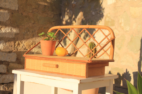 Etagère rotin vintage "Sybille"