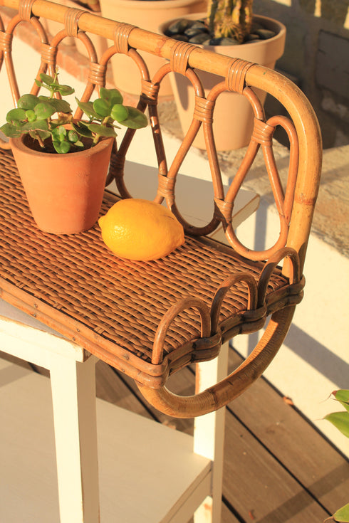 Etagère en rotin vintage "Alma"