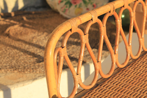 Etagère en rotin vintage "Alma"