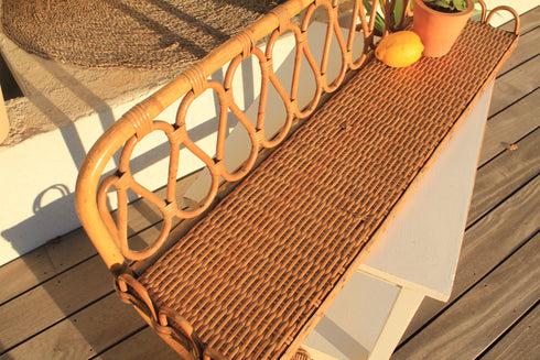 Etagère en rotin vintage "Alma"