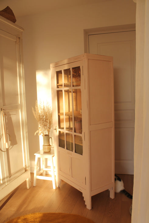 Bonnetière vitrée art déco "Capucine"