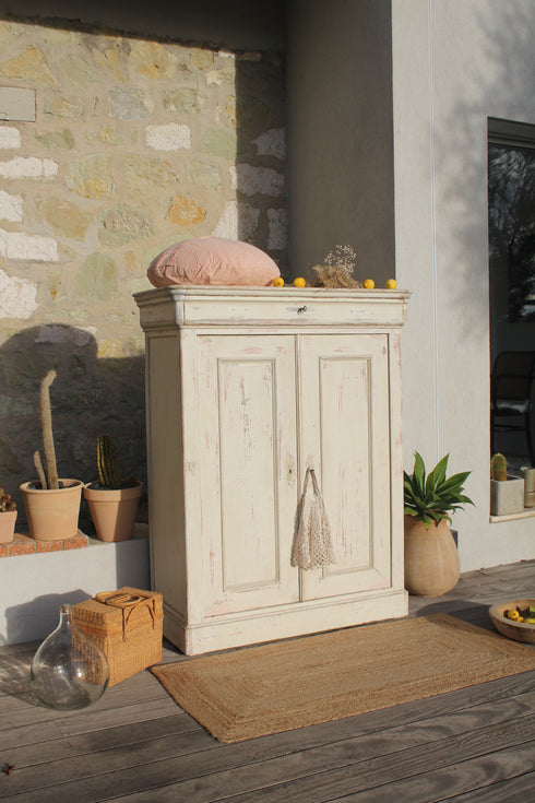 Petite armoire ancienne "Rose"