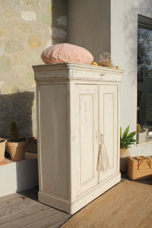 Petite armoire ancienne "Rose"