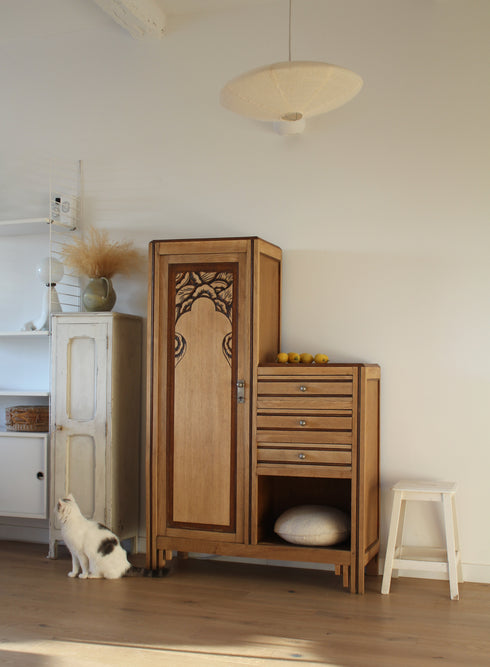 Petite armoire asymétrique art déco "Suzanne"
