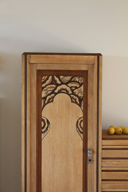 Petite armoire asymétrique art déco "Suzanne"