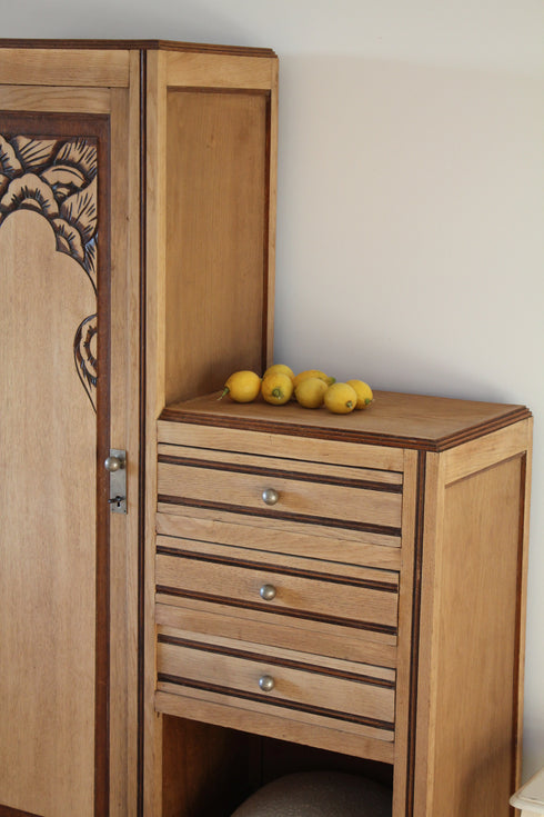 Petite armoire asymétrique art déco "Suzanne"