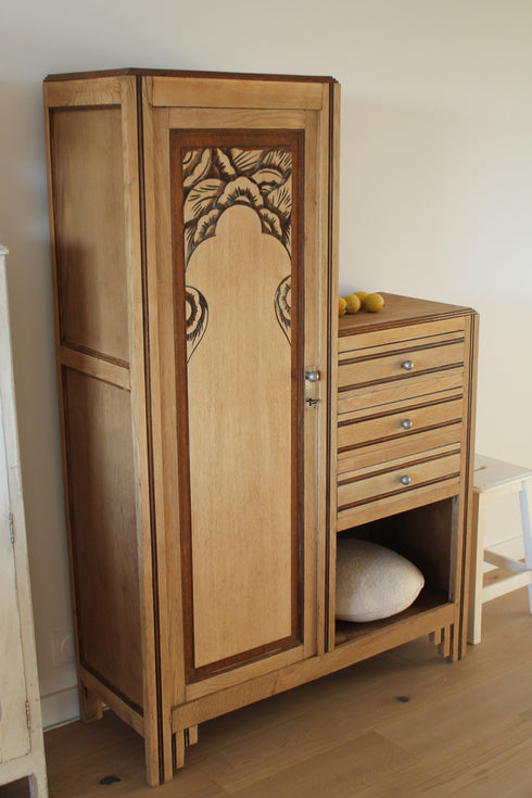 Petite armoire asymétrique art déco "Suzanne"