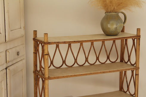 Bibliothèque rotin vintage "Albertine"