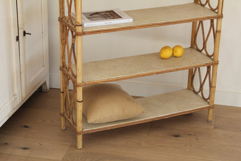 Bibliothèque rotin vintage "Albertine"