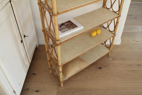 Bibliothèque rotin vintage "Albertine"