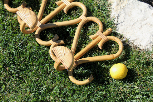 Patère rotin vintage "Rachèle"